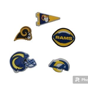 5 LA Rams crocs charms